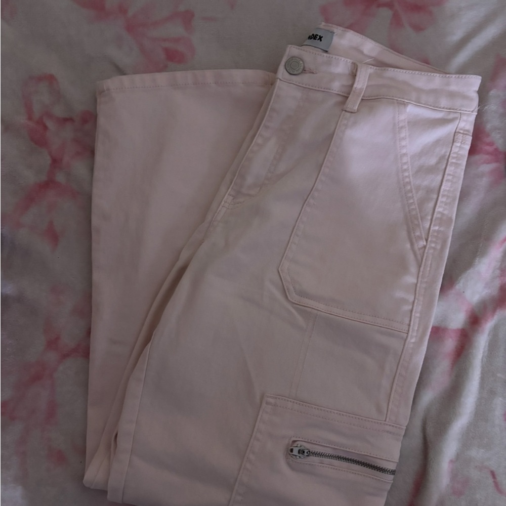 Trendy Light Pink Straight Leg Jeans